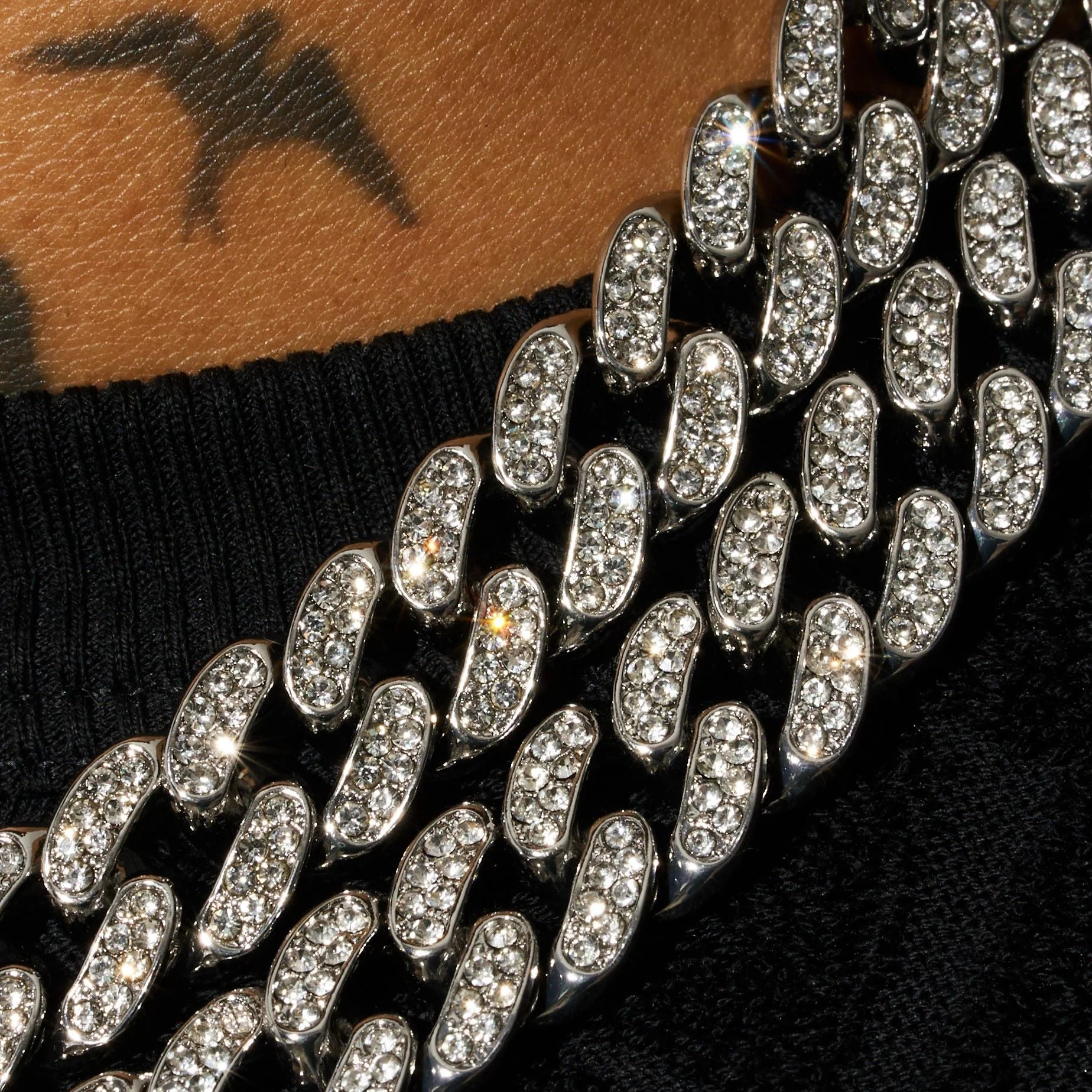 13mm Cuban Chain - White Gold - Image 4