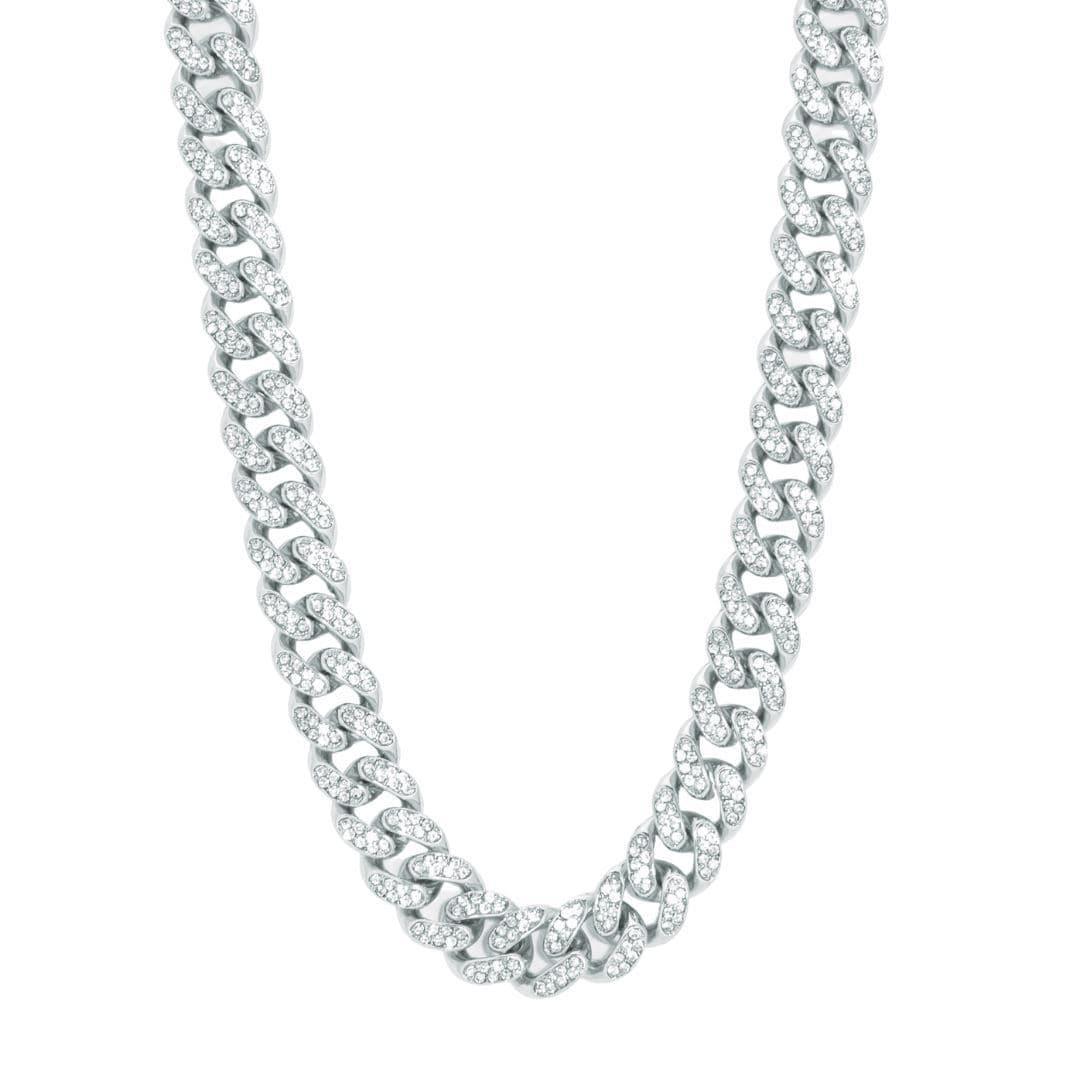 13mm Cuban Chain - White Gold - Image 5