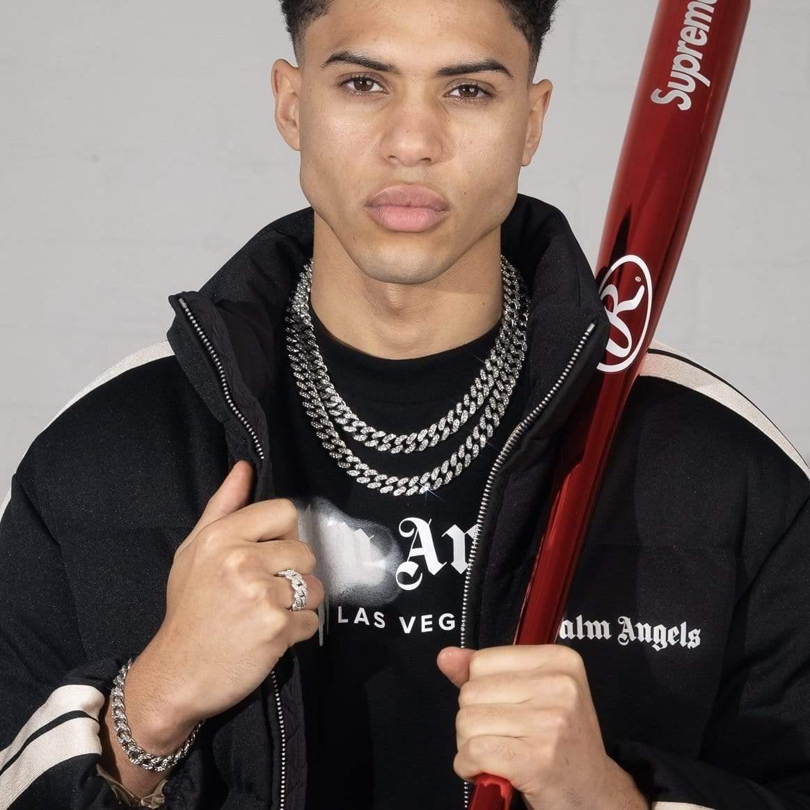 13mm Cuban Chain + Bracelet - White Gold - Image 3