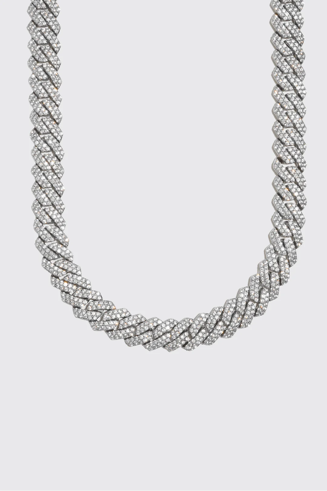 14mm Monaco Chain - White Gold - Image 7