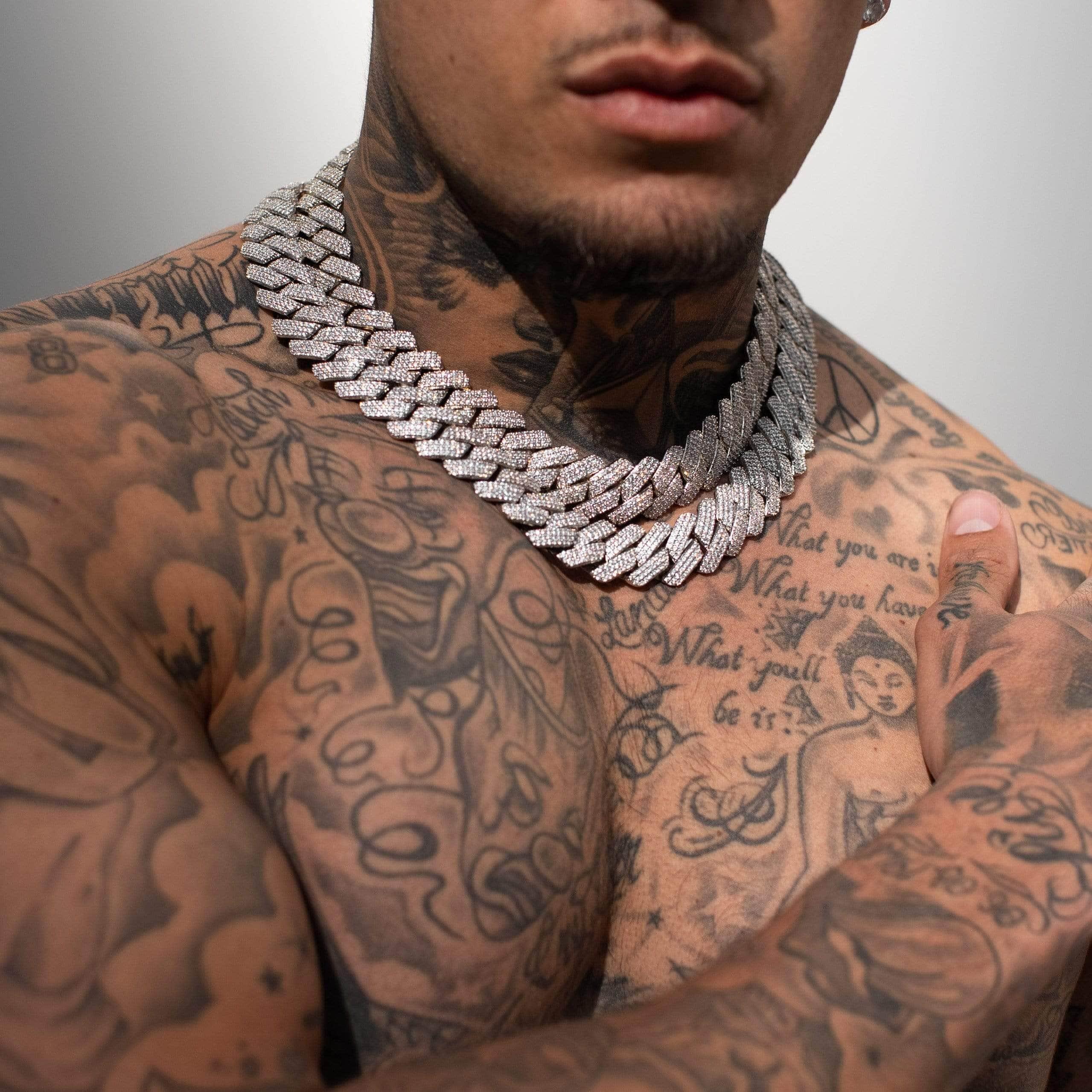 20mm Monaco Chain Bundle 20" & 22" - Gold - Image 3