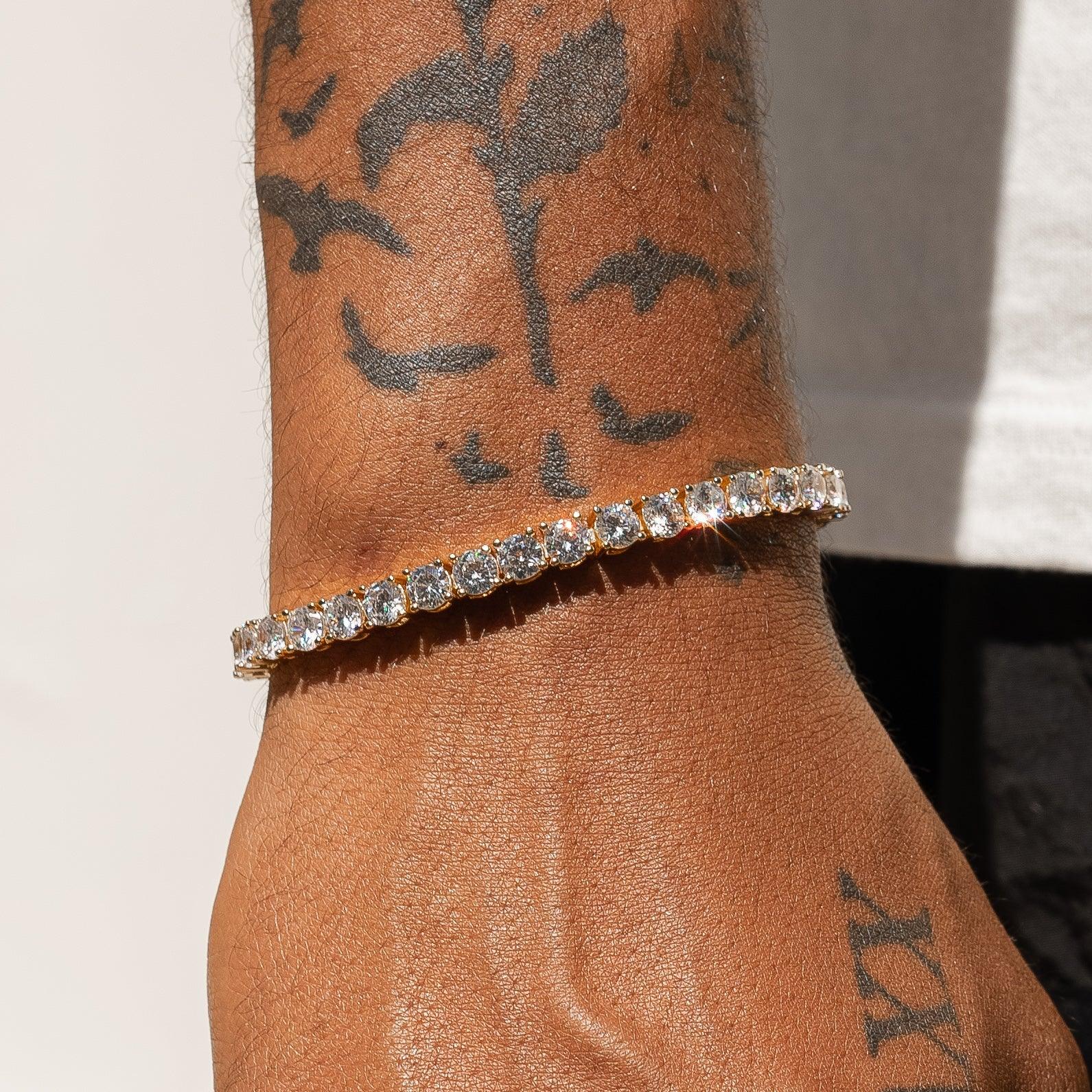 5mm Tennis Bracelet - Gold - Image 4