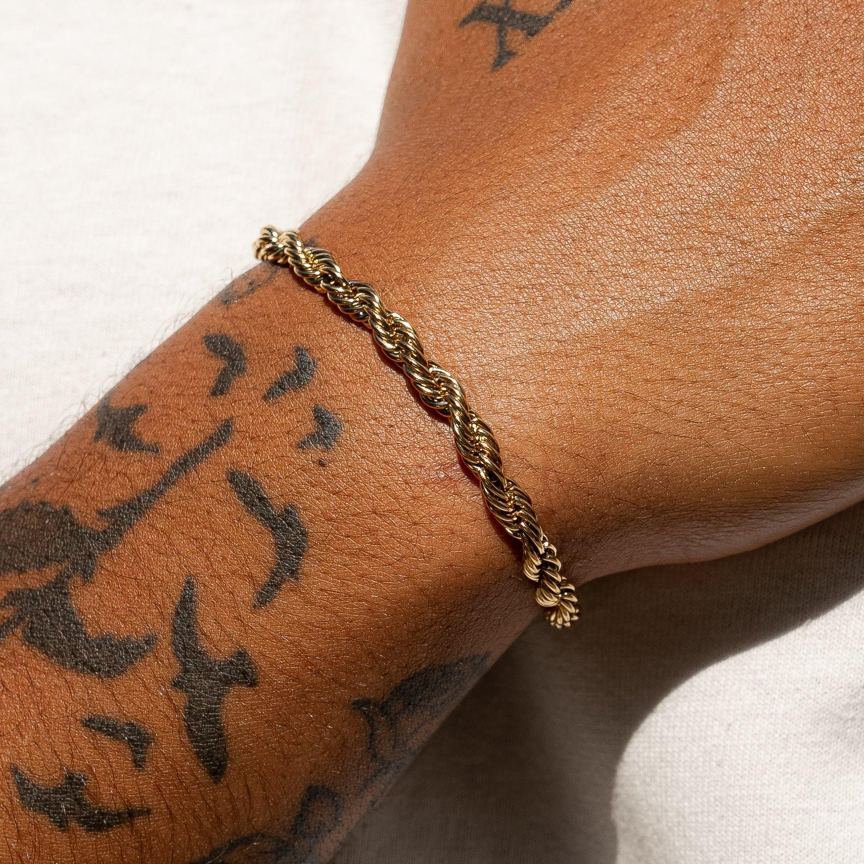 6mm Rope Bracelet - Gold - Image 3
