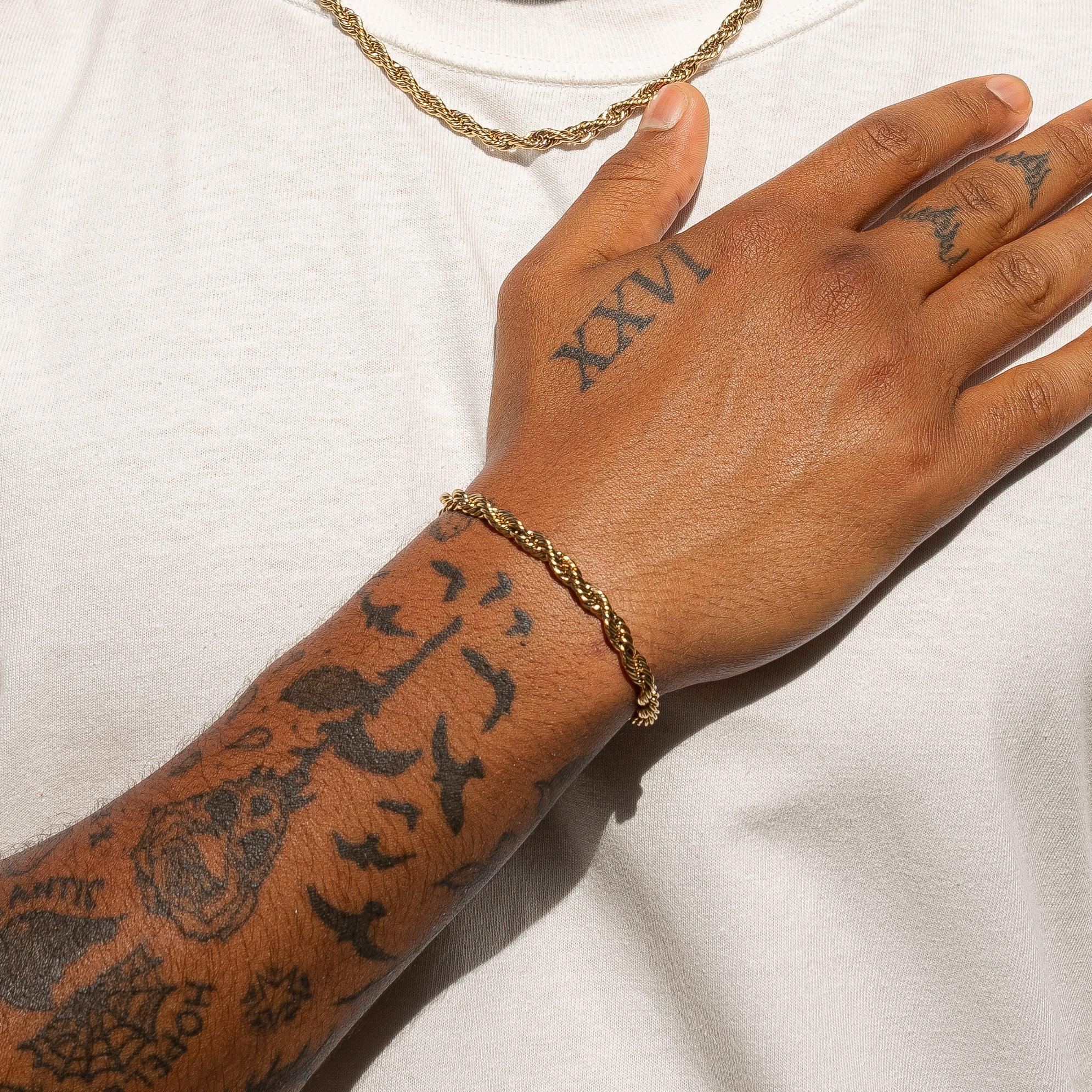 6mm Rope Bracelet - Gold - Image 4