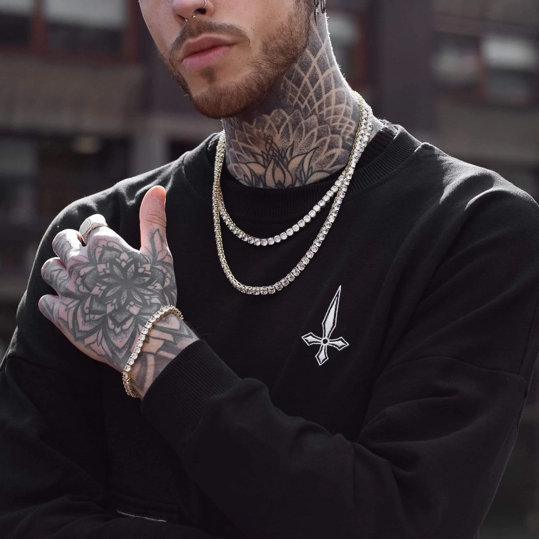 6mm Tennis Chain Bundle 22" & 24" - Gold - Image 3