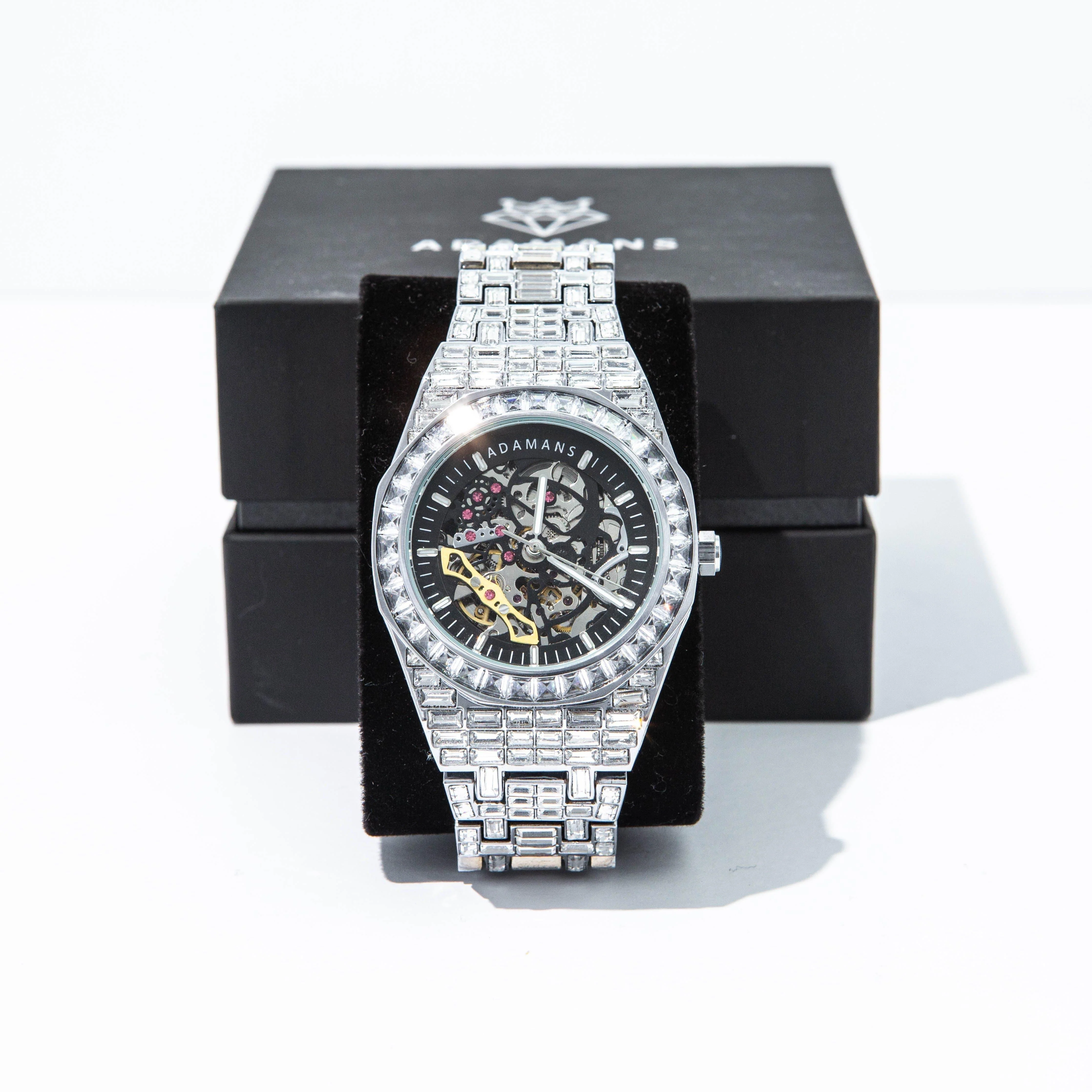 Adamans Baguette Watch - Silver - Image 4