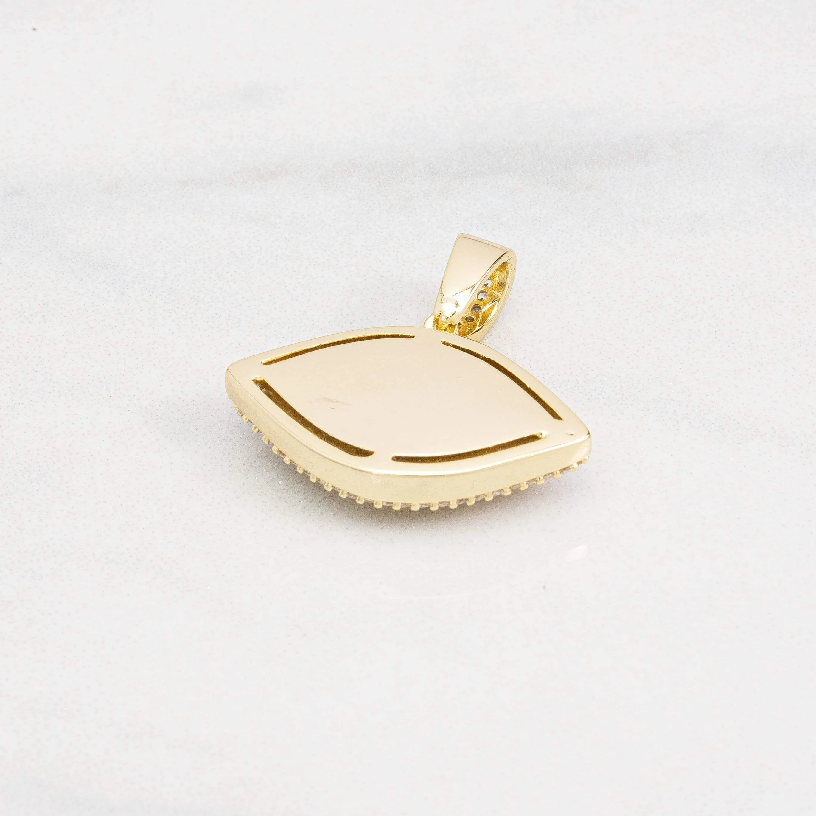 Iced Eye Pendant - Gold - Image 7